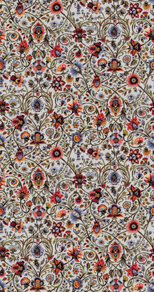 Baroda Scarlet / Grey Traditional Wallpaper by Mallion & Knowles