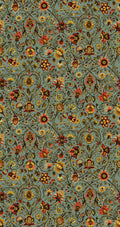 Baroda Amber / Sage Traditional Wallpaper by Mallion & Knowles