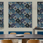 Kashmir Navy / Cobalt Traditional Wallpaper by Mallion & Knowles