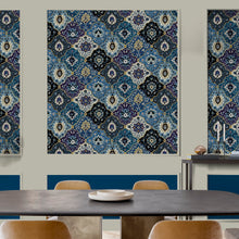 Kashmir Navy / Cobalt Traditional Wallpaper by Mallion & Knowles