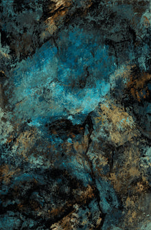 Lava Teal Contemporary Wallpaper by Mallion & Knowles