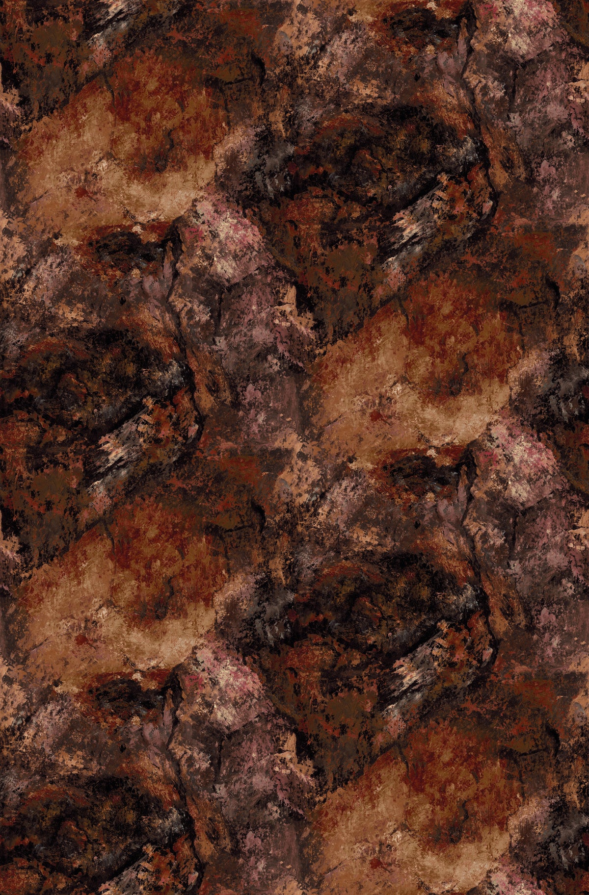 Lava Copper Contemporary Wallpaper by Mallion & Knowles