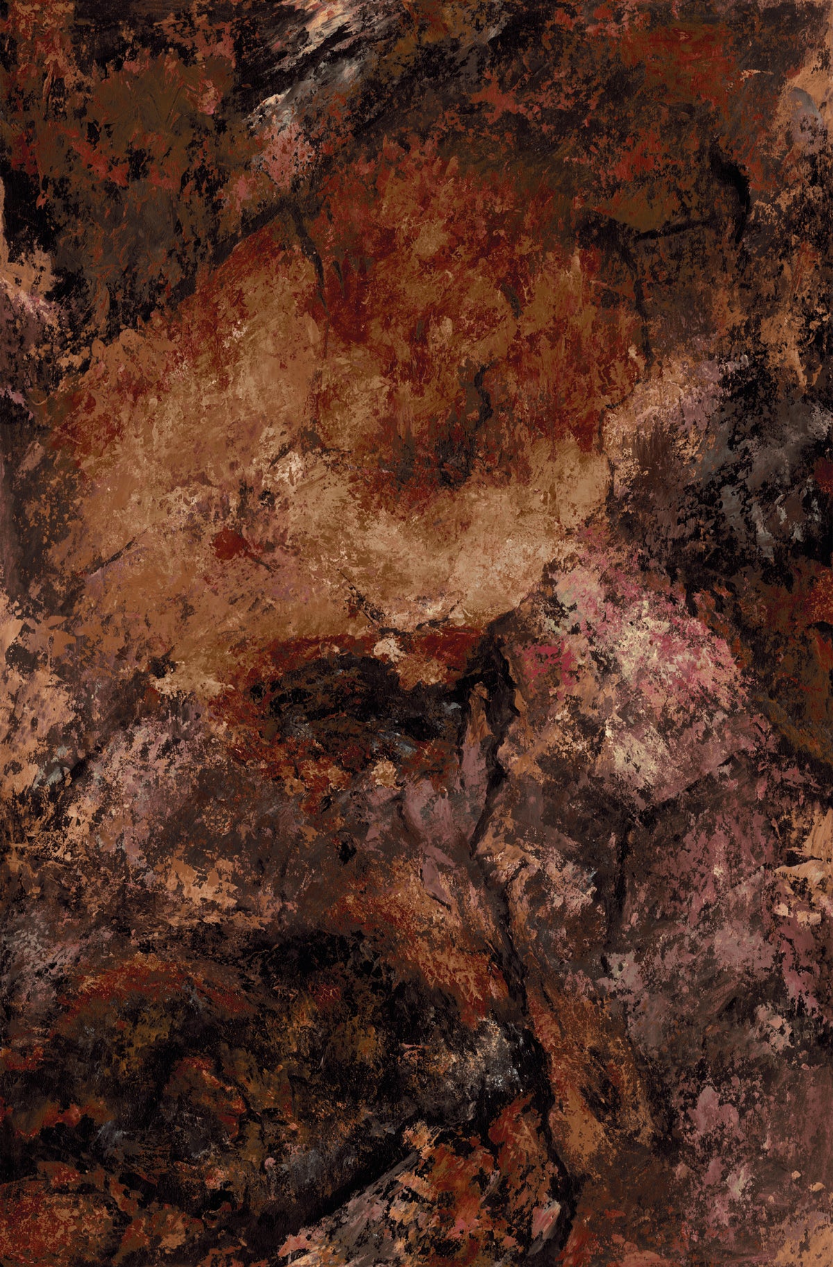 Lava Copper Contemporary Wallpaper by Mallion & Knowles