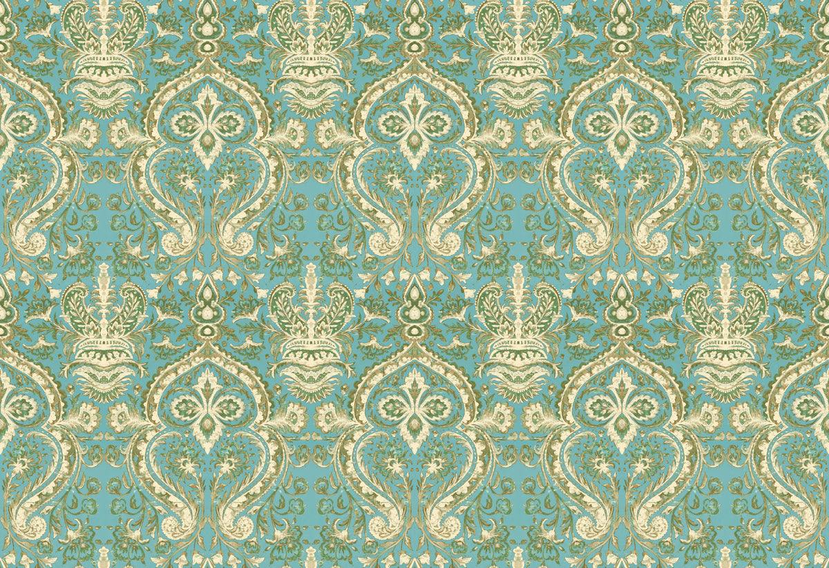 Mayfair Jade Traditional Wallpaper by Mallion & Knowles