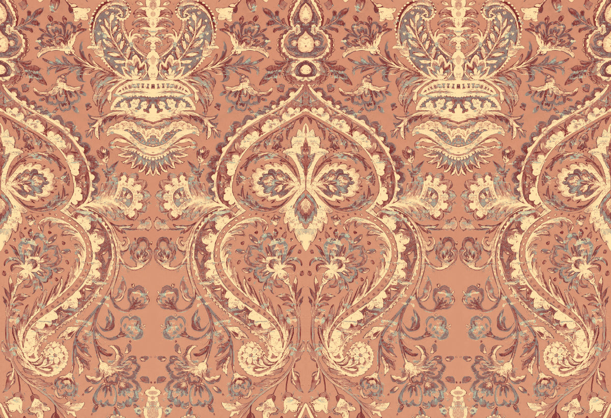 Mayfair Terracotta Traditional Wallpaper by Mallion & Knowles