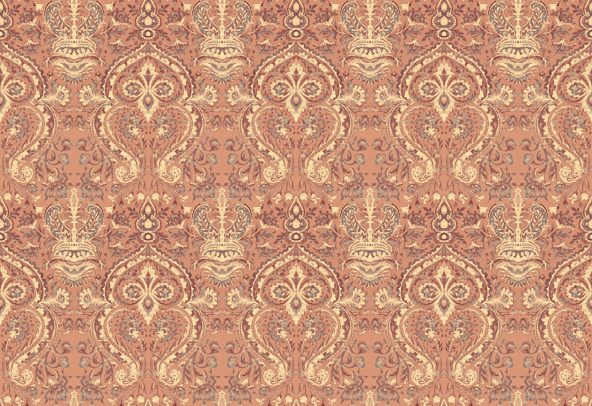 Mayfair Terracotta Traditional Wallpaper by Mallion & Knowles