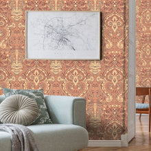Mayfair Terracotta Traditional Wallpaper by Mallion & Knowles