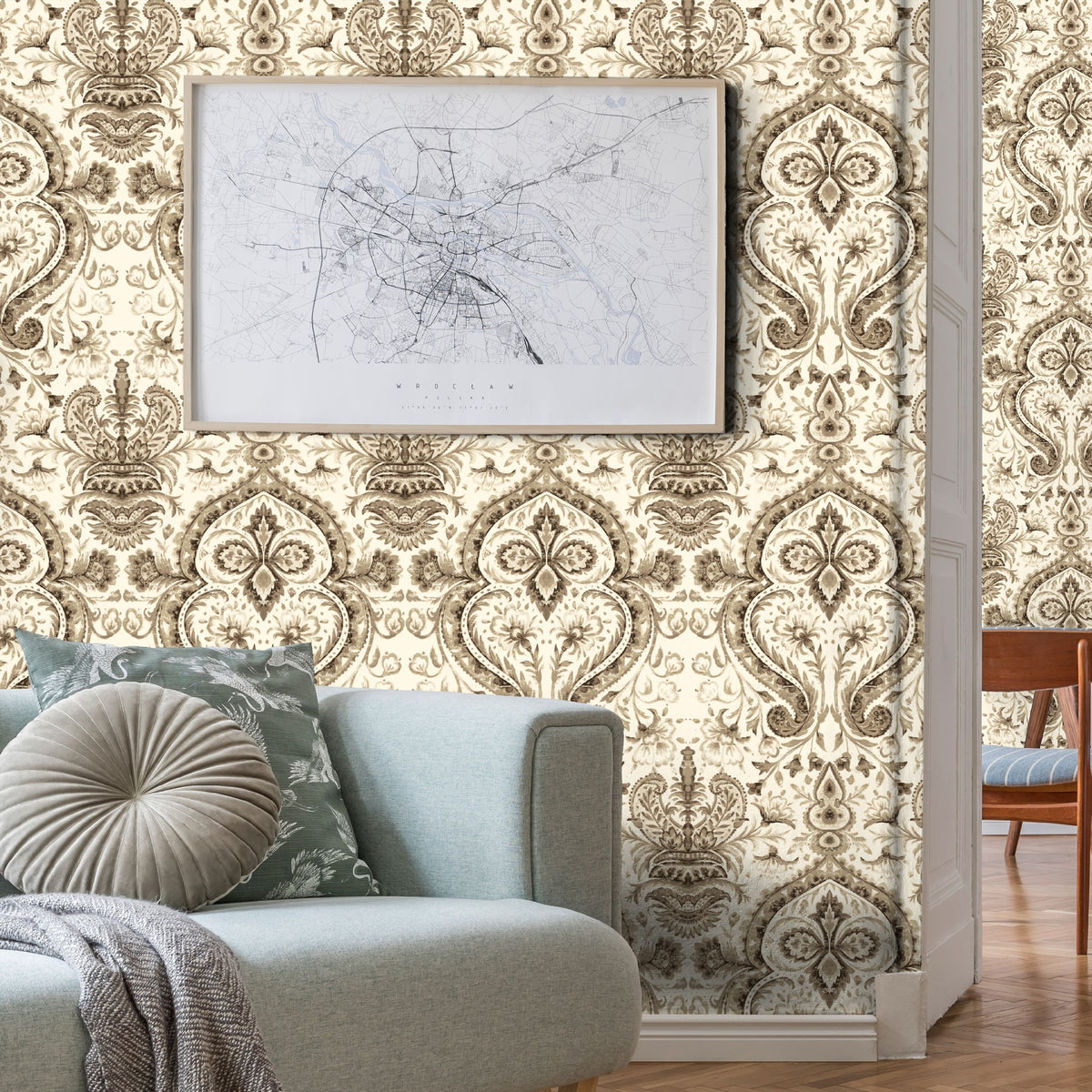 Mayfair Sandstone Traditional Wallpaper by Mallion & Knowles