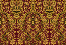Grosvenor Crimson / Gold Traditional Wallpaper by Mallion & Knowles