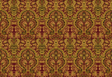 Grosvenor Crimson / Gold Traditional Wallpaper by Mallion & Knowles