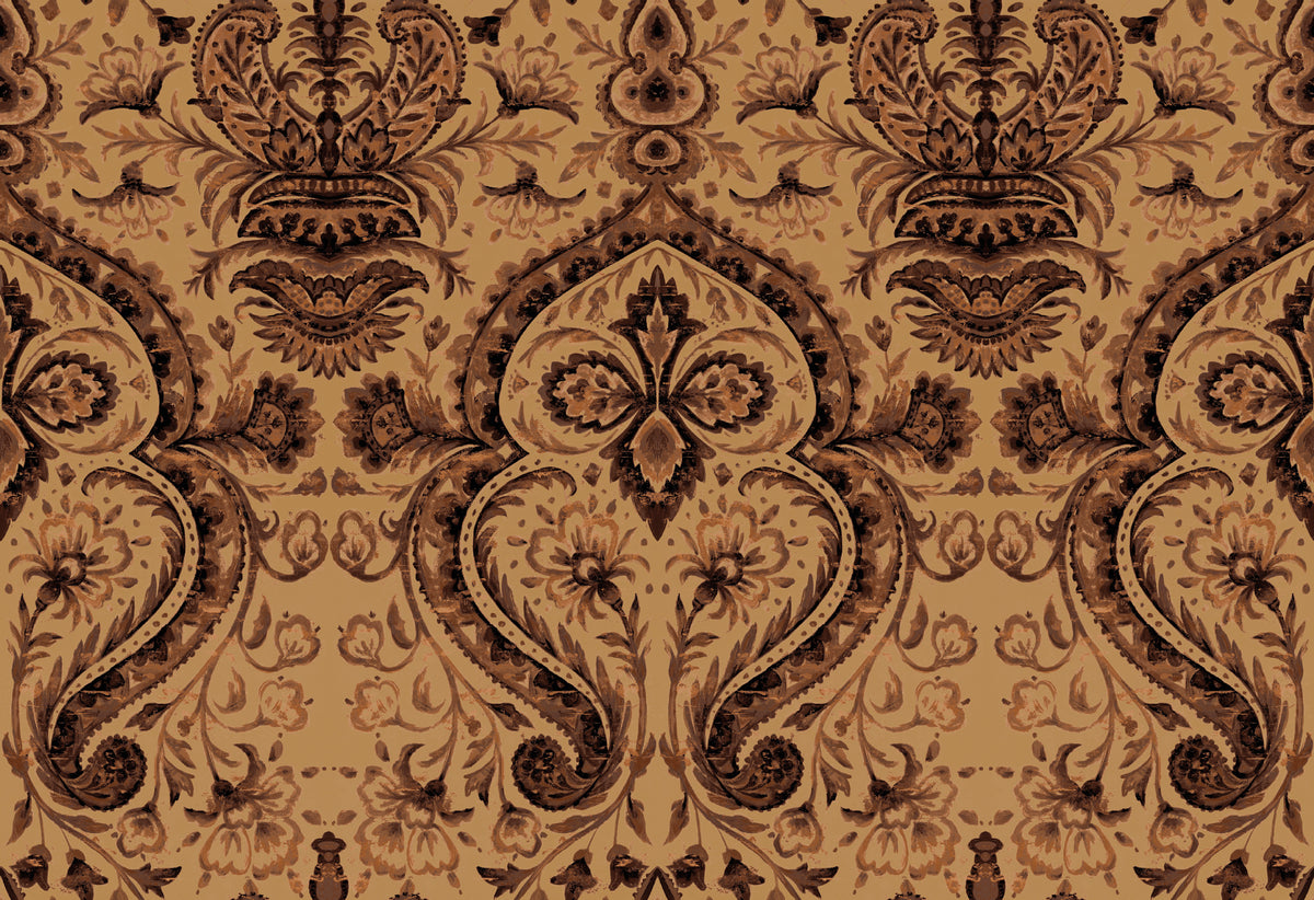Grosvenor Amber Traditional Wallpaper by Mallion & Knowles