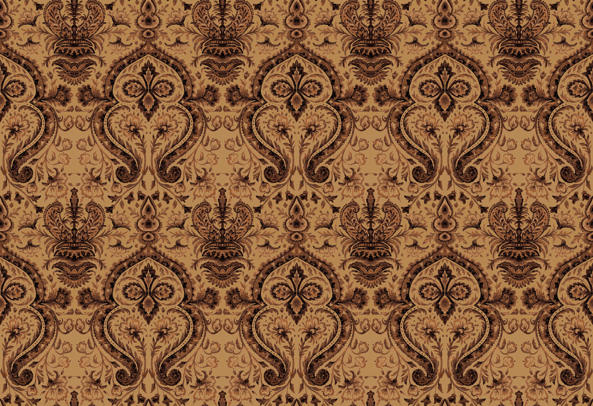 Grosvenor Amber Traditional Wallpaper by Mallion & Knowles