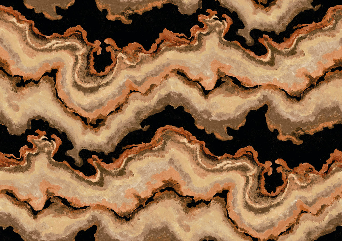 Mika Copper Contemporary Wallpaper by Mallion & Knowles