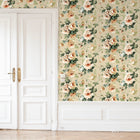 Messina Rustic / Beige Floral Style Wallpaper by Mallion & Knowles