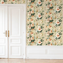 Messina Rustic / Beige Floral Style Wallpaper by Mallion & Knowles