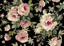 Messina Rose / Black Floral Style Wallpaper by Mallion & Knowles