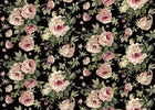 Messina Rose / Black Floral Style Wallpaper by Mallion & Knowles