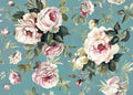 Messina Pink / Jade Floral Style Wallpaper by Mallion & Knowles