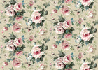 Messina Rose / Beige Floral Style Wallpaper by Mallion & Knowles
