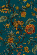 Pompadour Teal Traditional Wallpaper by Mallion & Knowles