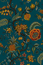 Pompadour Teal Traditional Wallpaper by Mallion & Knowles