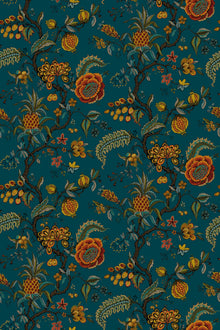 Pompadour Teal Traditional Wallpaper by Mallion & Knowles