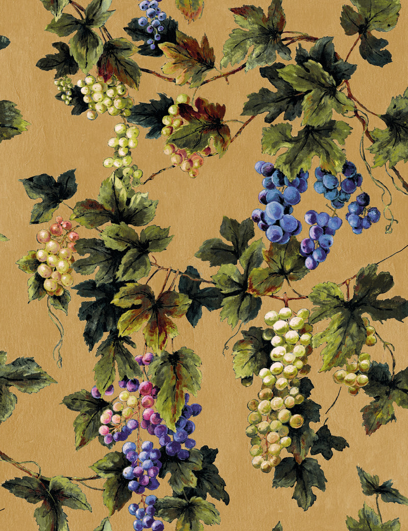 Vineyard Amber Traditional Wallpaper by Mallion & Knowles