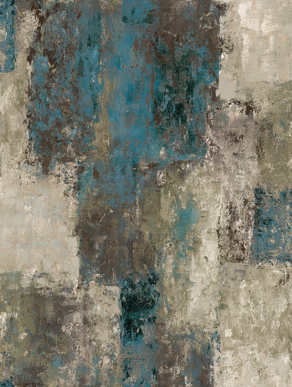 Patina Jade / Putty Contemporary Wallpaper by Mallion & Knowles