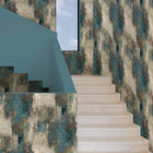 Patina Jade / Putty Contemporary Wallpaper by Mallion & Knowles