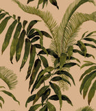 Pavillion Amber Floral Style Wallpaper by Mallion & Knowles