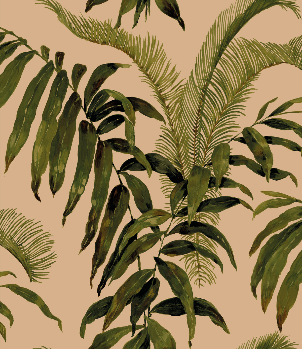 Pavillion Amber Floral Style Wallpaper by Mallion & Knowles