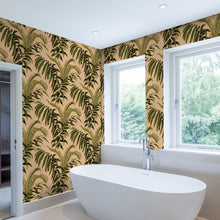 Pavillion Amber Floral Style Wallpaper by Mallion & Knowles