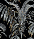 Pavillion Charcoal Floral Style Wallpaper by Mallion & Knowles
