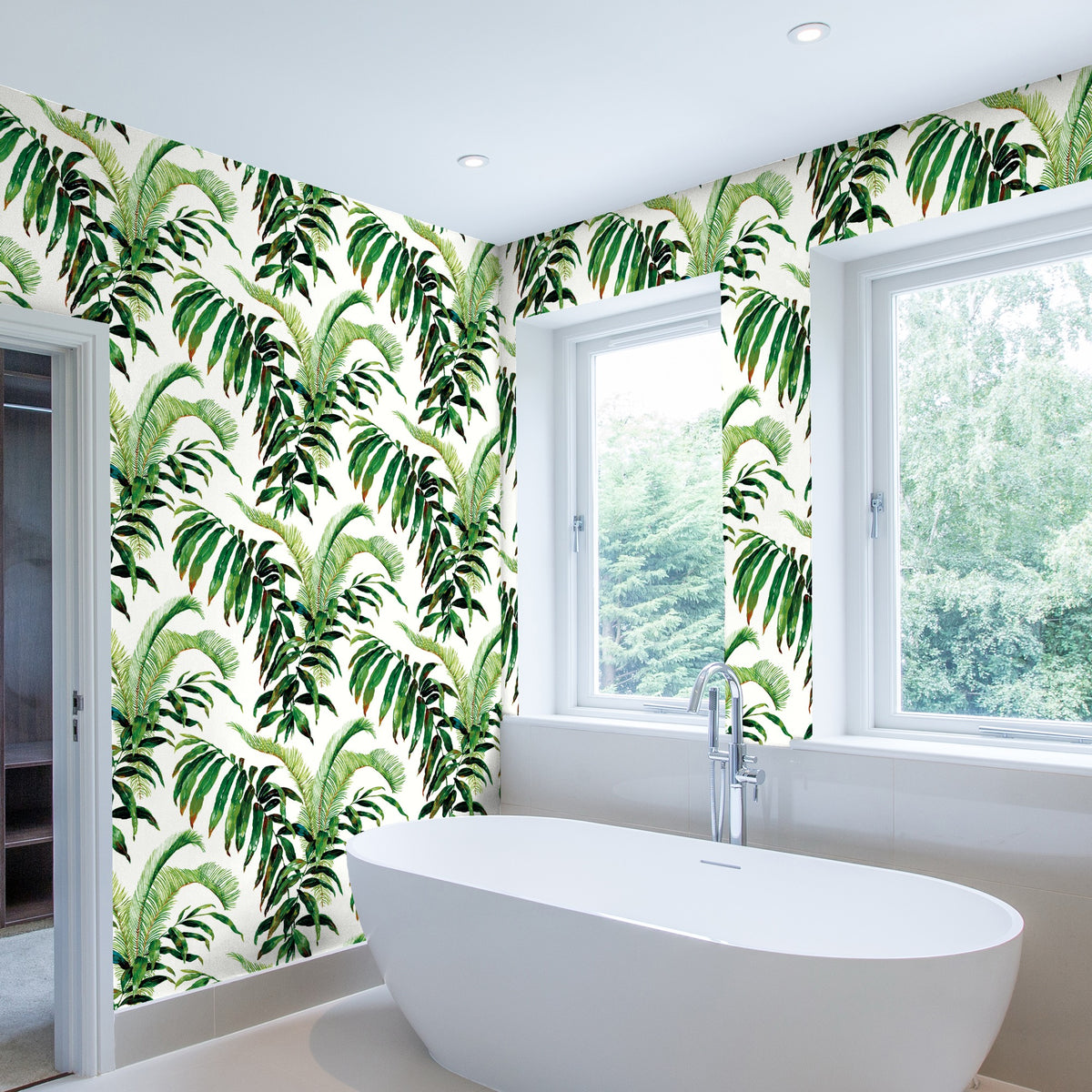 Pavillion Fern Floral Style Wallpaper by Mallion & Knowles