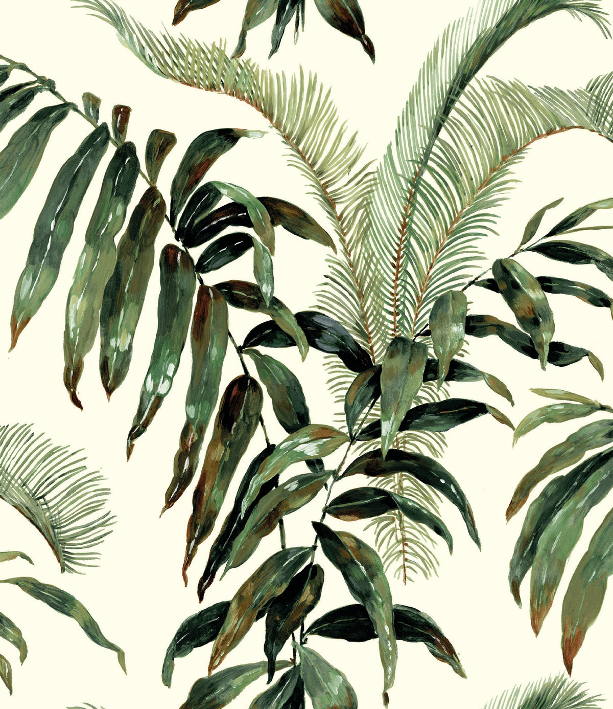 Pavillion Olive Floral Style Wallpaper by Mallion & Knowles