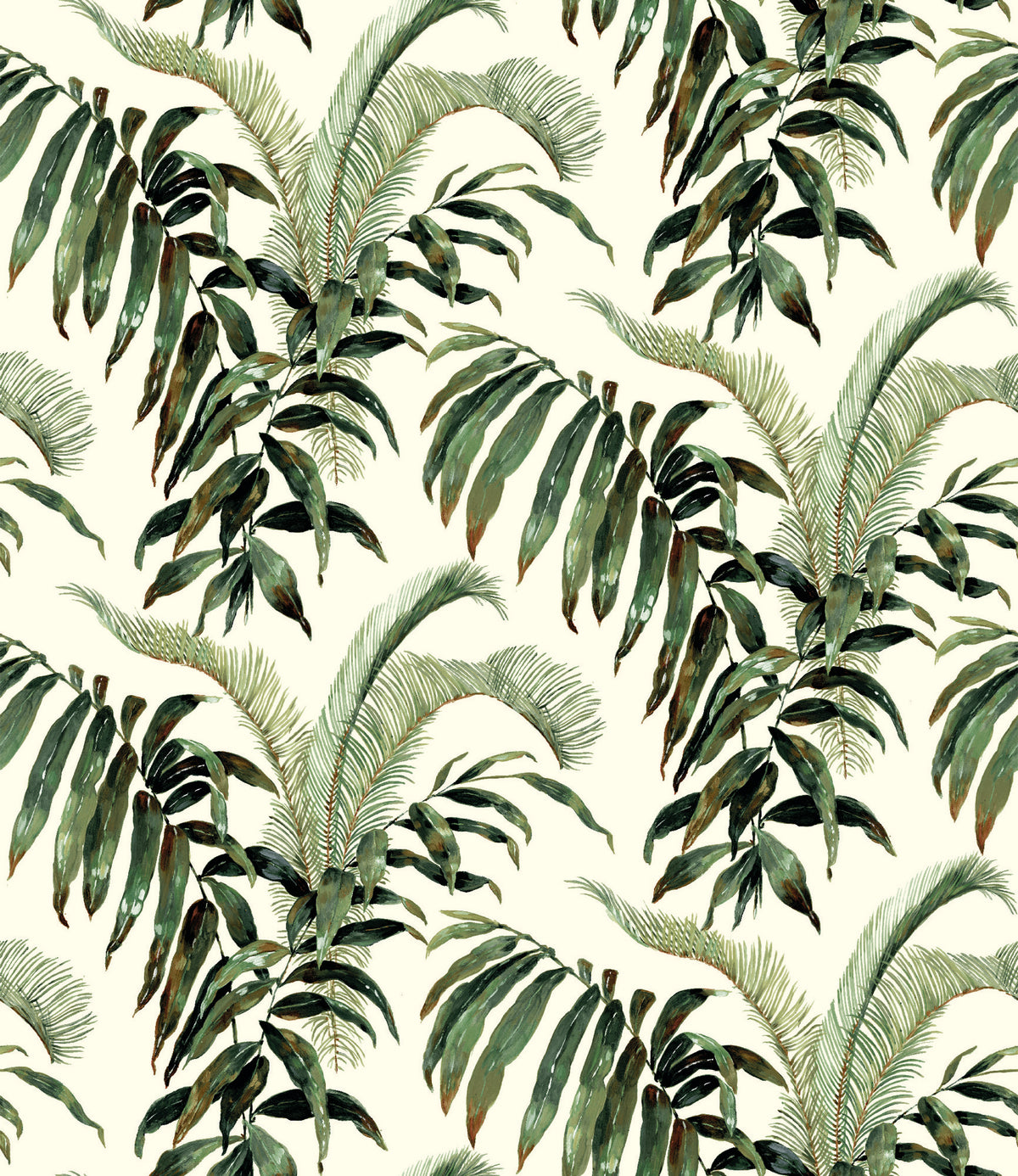 Pavillion Olive Floral Style Wallpaper by Mallion & Knowles