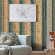 Topaz Sand / Jade Contemporary Wallpaper by Mallion & Knowles