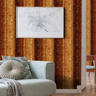 Topaz Scarlet / Gold Contemporary Wallpaper by Mallion & Knowles