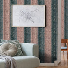 Topaz Grey / Terracotta Contemporary Wallpaper by Mallion & Knowles