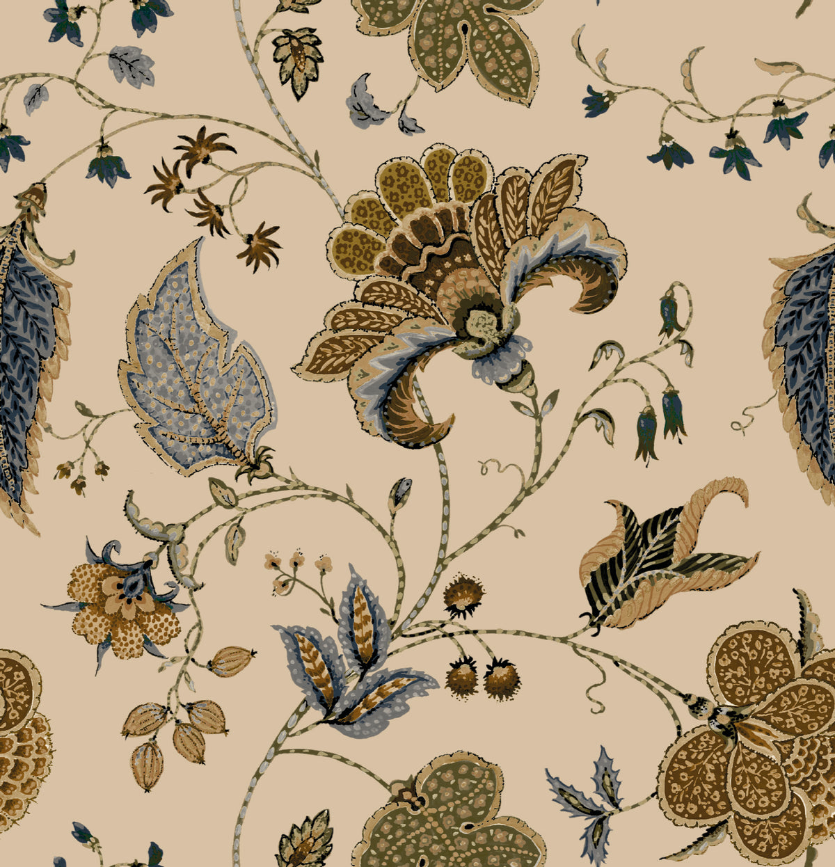 Varanasi Autumn Traditional Wallpaper by Mallion & Knowles