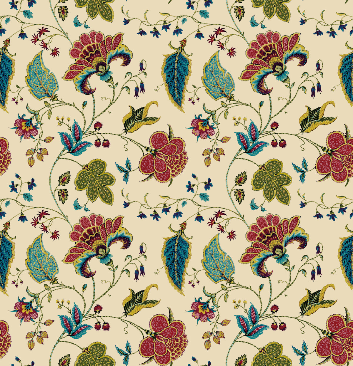 Varanasi Chintz Traditional Wallpaper by Mallion & Knowles