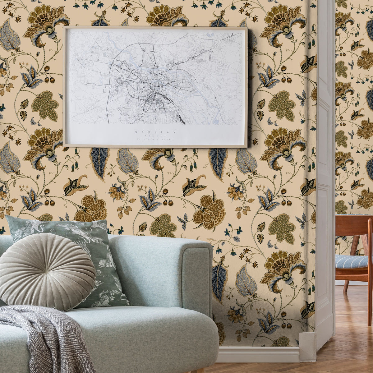 Varanasi Chintz Traditional Wallpaper by Mallion & Knowles