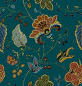 Varanasi Teal Traditional Wallpaper by Mallion & Knowles