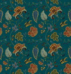 Varanasi Teal Traditional Wallpaper by Mallion & Knowles