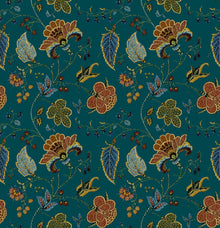 Varanasi Teal Traditional Wallpaper by Mallion & Knowles