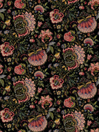 Amritsar Rose / Jet Traditional Wallpaper by Mallion & Knowles