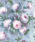 Peony Rose / Sky Floral Style Wallpaper by Mallion & Knowles