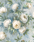 Peony Cream / Jade Floral Style Wallpaper by Mallion & Knowles