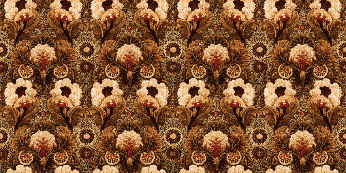 Tapestry Rustic Floral Style Wallpaper by Mallion & Knowles