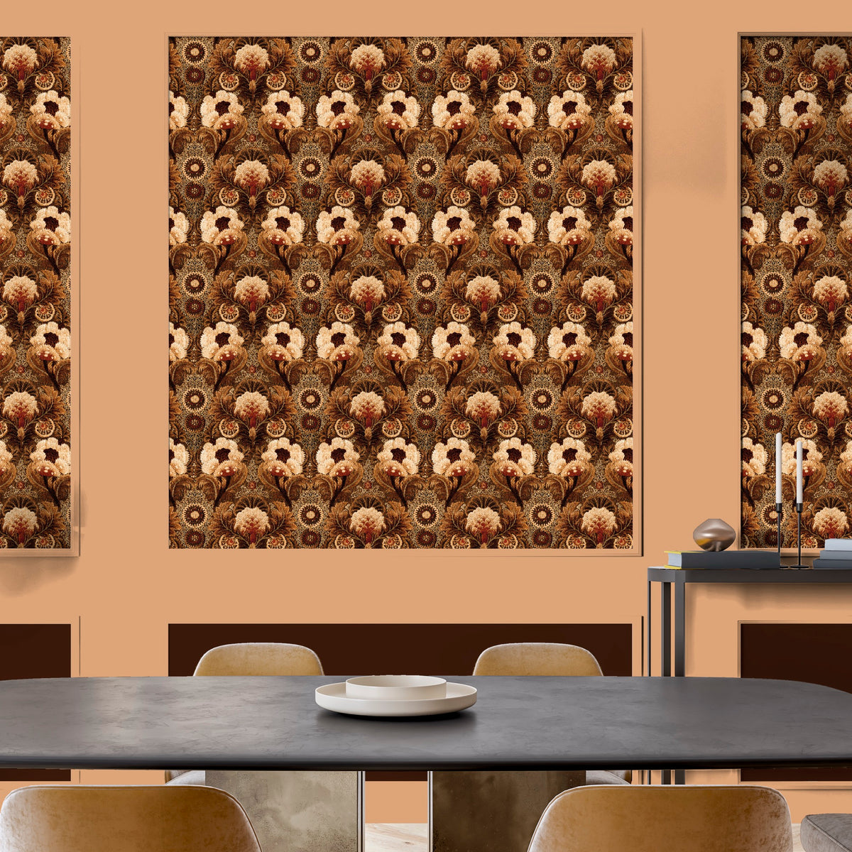 Tapestry Rustic Floral Style Wallpaper by Mallion & Knowles